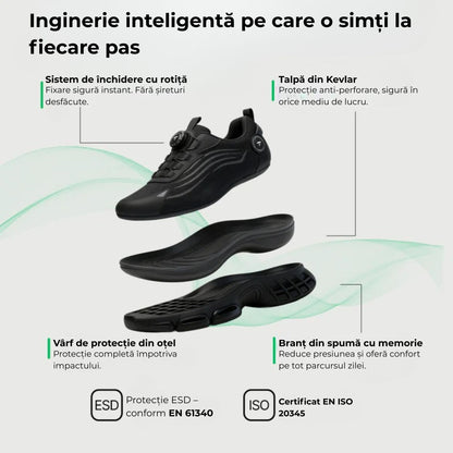 Werker S3 | Pantofi de protecție ușori, cu închidere rapidă